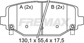 FREMAX FBP-1875 - Bremžu uzliku kompl., Disku bremzes adetalas.lv