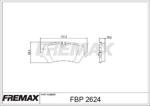 FREMAX FBP-2624 - Bremžu uzliku kompl., Disku bremzes adetalas.lv