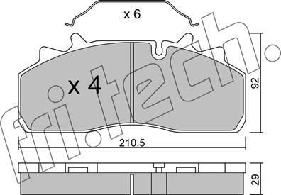 Fri.Tech. 947.0 - Bremžu uzliku kompl., Disku bremzes adetalas.lv