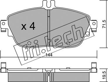 Fri.Tech. 981.0 - Bremžu uzliku kompl., Disku bremzes adetalas.lv