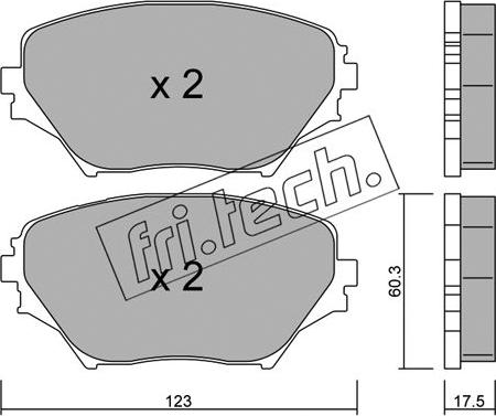 Fri.Tech. 445.0 - Bremžu uzliku kompl., Disku bremzes adetalas.lv