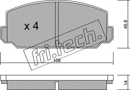 Fri.Tech. 477.0 - Bremžu uzliku kompl., Disku bremzes adetalas.lv