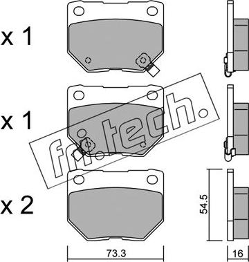 Fri.Tech. 517.0 - Bremžu uzliku kompl., Disku bremzes adetalas.lv