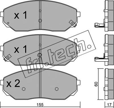 Fri.Tech. 531.0 - Bremžu uzliku kompl., Disku bremzes adetalas.lv