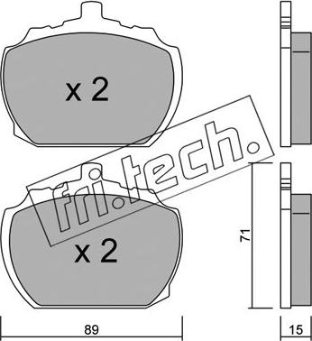 Fri.Tech. 694.0 - Bremžu uzliku kompl., Disku bremzes adetalas.lv