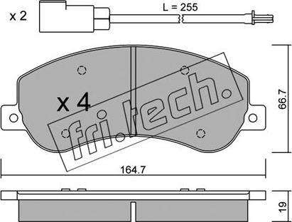 Fri.Tech. 696.0 - Bremžu uzliku kompl., Disku bremzes adetalas.lv