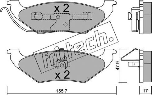 Fri.Tech. 640.0 - Bremžu uzliku kompl., Disku bremzes adetalas.lv