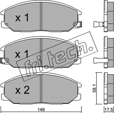 BENDIX 572453 - Bremžu uzliku kompl., Disku bremzes adetalas.lv