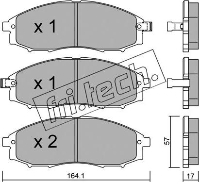 Fri.Tech. 627.0 - Bremžu uzliku kompl., Disku bremzes adetalas.lv