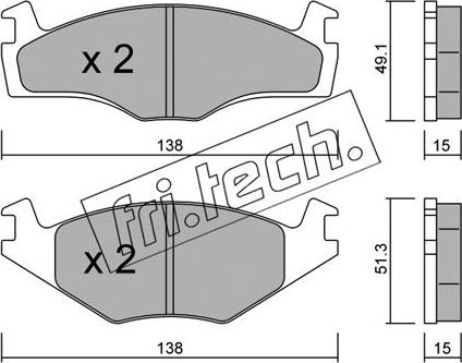 Fri.Tech. 047.0 - Bremžu uzliku kompl., Disku bremzes adetalas.lv