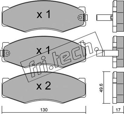 Fri.Tech. 068.1 - Bremžu uzliku kompl., Disku bremzes adetalas.lv