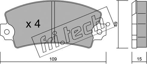 Fri.Tech. 005.2 - Bremžu uzliku kompl., Disku bremzes adetalas.lv