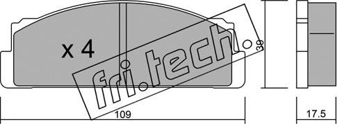 Fri.Tech. 001.0 - Bremžu uzliku kompl., Disku bremzes adetalas.lv