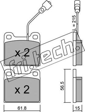 Fri.Tech. 003.2 - Bremžu uzliku kompl., Disku bremzes adetalas.lv