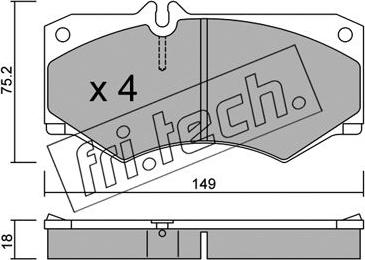 Fri.Tech. 016.0 - Bremžu uzliku kompl., Disku bremzes adetalas.lv