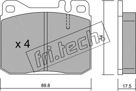 Fri.Tech. 013.1 - Bremžu uzliku kompl., Disku bremzes adetalas.lv