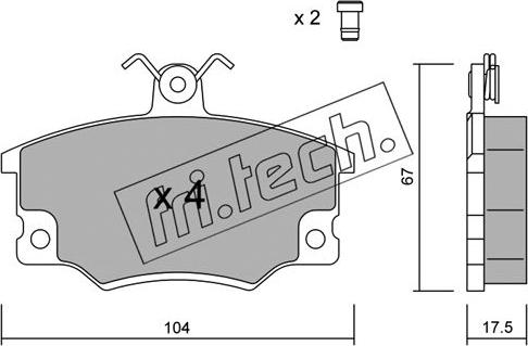 Fri.Tech. 032.1 - Bremžu uzliku kompl., Disku bremzes adetalas.lv