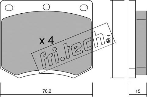 Fri.Tech. 025.0 - Bremžu uzliku kompl., Disku bremzes adetalas.lv