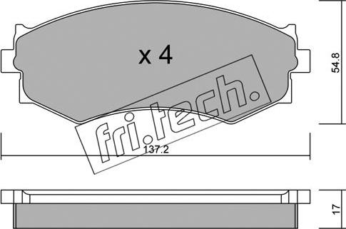 Fri.Tech. 197.0 - Bremžu uzliku kompl., Disku bremzes adetalas.lv