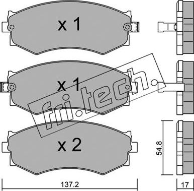 Fri.Tech. 197.1 - Bremžu uzliku kompl., Disku bremzes adetalas.lv