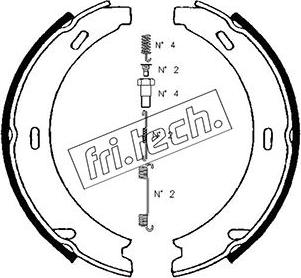 Fri.Tech. 1052.121K - Bremžu loku kompl., Stāvbremze adetalas.lv