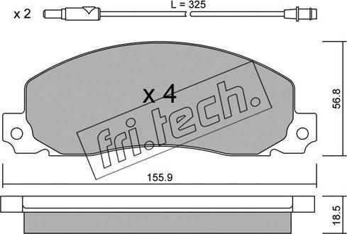 Fri.Tech. 100.0 - Bremžu uzliku kompl., Disku bremzes adetalas.lv