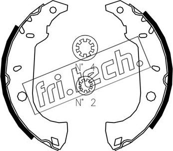 Fri.Tech. 1034.091S - Bremžu loku komplekts adetalas.lv