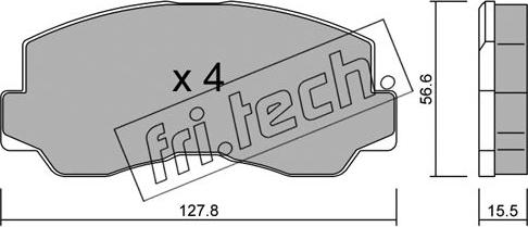 Fri.Tech. 114.0 - Bremžu uzliku kompl., Disku bremzes adetalas.lv