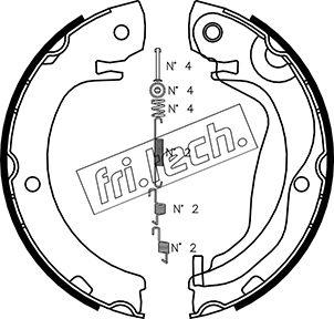 Fri.Tech. 1115.325K - Bremžu loku kompl., Stāvbremze adetalas.lv