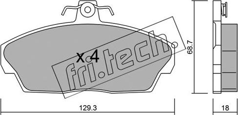 Fri.Tech. 177.1 - Bremžu uzliku kompl., Disku bremzes adetalas.lv