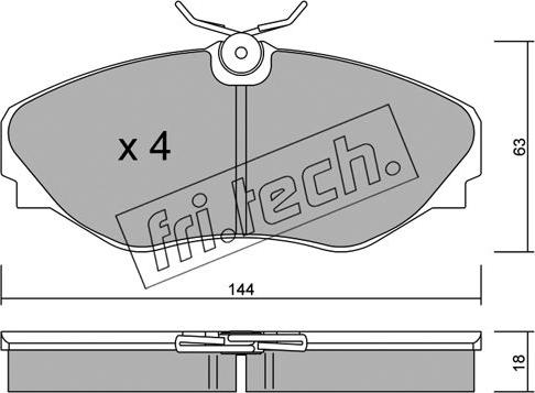 Fri.Tech. 347.0 - Bremžu uzliku kompl., Disku bremzes adetalas.lv