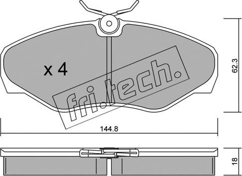 Fri.Tech. 347.2 - Bremžu uzliku kompl., Disku bremzes adetalas.lv