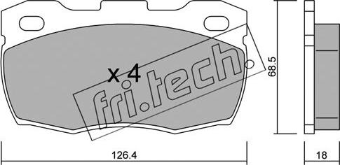 Fri.Tech. 361.0 - Bremžu uzliku kompl., Disku bremzes adetalas.lv