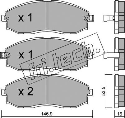 Fri.Tech. 306.0 - Bremžu uzliku kompl., Disku bremzes adetalas.lv