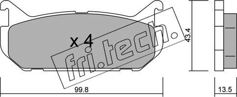 Fri.Tech. 312.0 - Bremžu uzliku kompl., Disku bremzes adetalas.lv