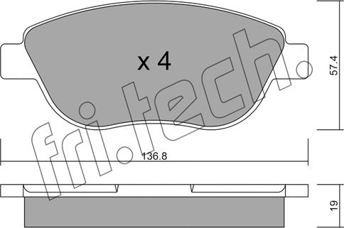 Fri.Tech. 331.1 - Bremžu uzliku kompl., Disku bremzes adetalas.lv