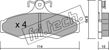 Fri.Tech. 378.0 - Bremžu uzliku kompl., Disku bremzes adetalas.lv