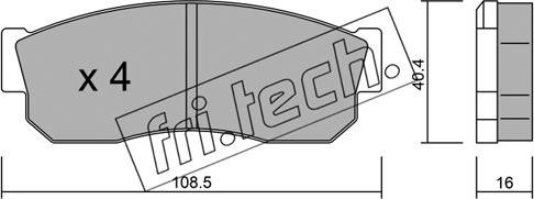 Fri.Tech. 211.1 - Bremžu uzliku kompl., Disku bremzes adetalas.lv