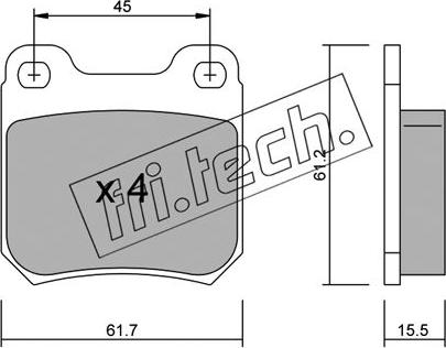 Fri.Tech. 284.0 - Bremžu uzliku kompl., Disku bremzes adetalas.lv