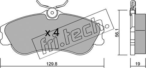 Fri.Tech. 226.1 - Bremžu uzliku kompl., Disku bremzes adetalas.lv