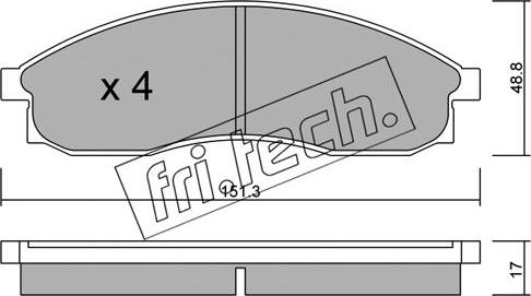 Fri.Tech. 756.0 - Bremžu uzliku kompl., Disku bremzes adetalas.lv