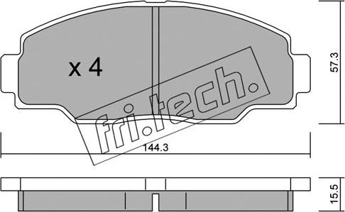 Fri.Tech. 771.0 - Bremžu uzliku kompl., Disku bremzes adetalas.lv