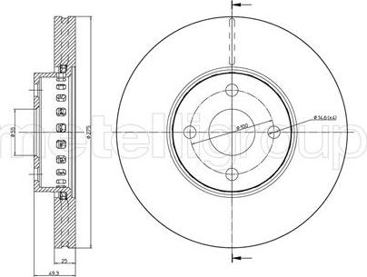 Brembo 09.9559.11 - Bremžu diski adetalas.lv