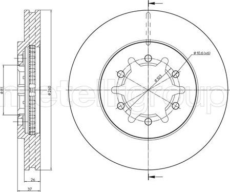 Fri.Tech. BD0385 - Bremžu diski adetalas.lv