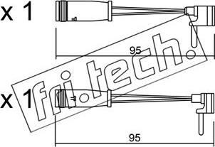 Fri.Tech. SU.159K - Indikators, Bremžu uzliku nodilums adetalas.lv