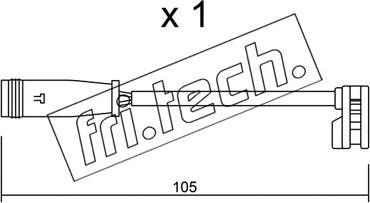 Fri.Tech. SU.313 - Indikators, Bremžu uzliku nodilums adetalas.lv