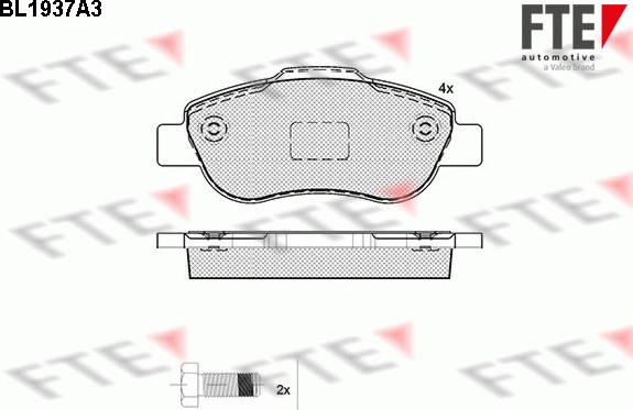 FTE 9010526 - Bremžu uzliku kompl., Disku bremzes adetalas.lv