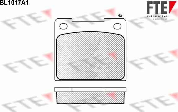 FTE BL1017A1 - Bremžu uzliku kompl., Disku bremzes adetalas.lv