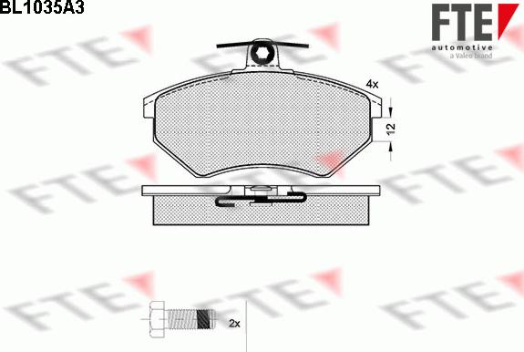 FTE 9010015 - Bremžu uzliku kompl., Disku bremzes adetalas.lv