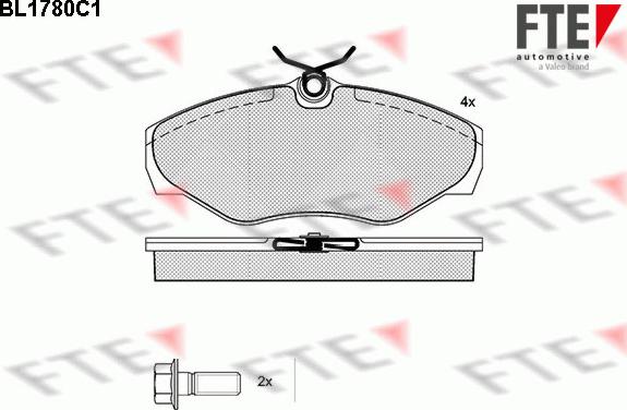 FTE 9010350 - Bremžu uzliku kompl., Disku bremzes adetalas.lv